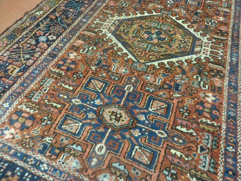 Beautiful Oriental Rug 5x6 Antique Wool Carpet Geometric Medallion Tribal Red gallery