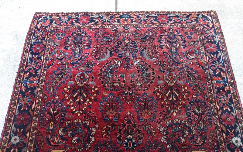Antique Sarouk Rug 4'2"x6'1" gallery