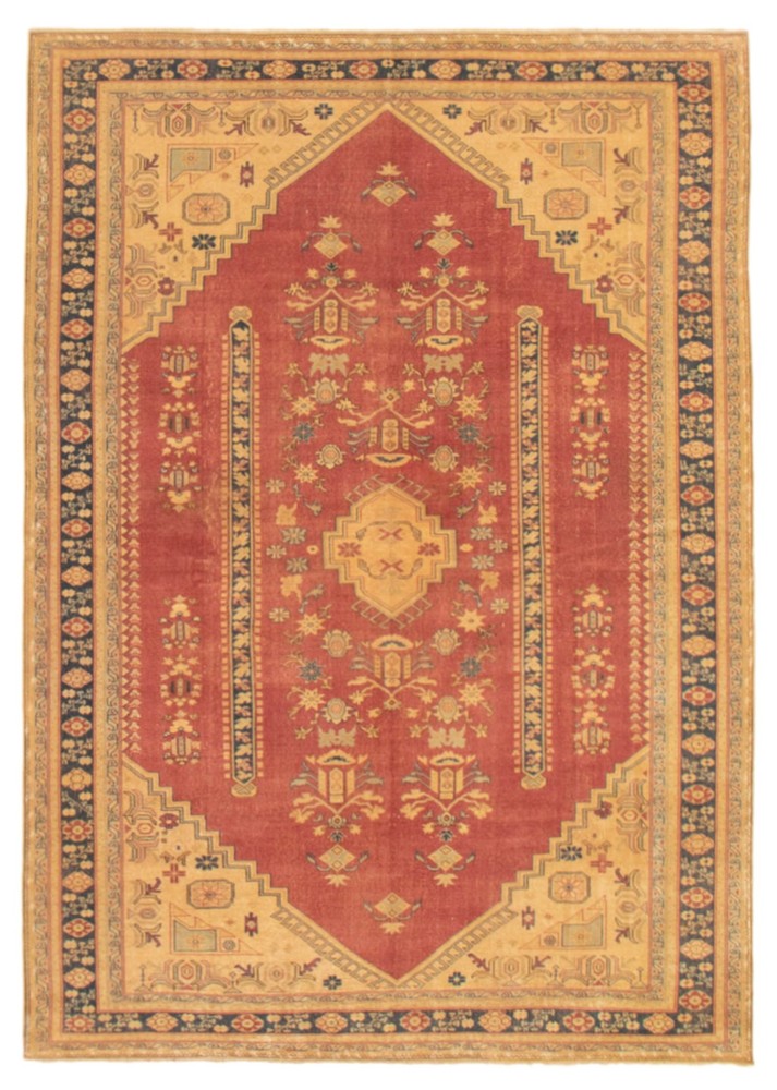 Traditional Vintage Hand-Knotted Area Rug 7'1" x 9'11" Oriental Wool Carpet