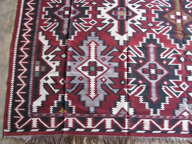 Caucasian kilim rug Caucasus Mountains Kuba Shirvan hand woven wool Pashaly gallery
