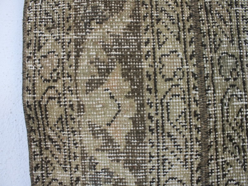 2x12 Turkish Handmade Runner Rug Brown Patchwork Tribal 1.7x12.3 ft gallery