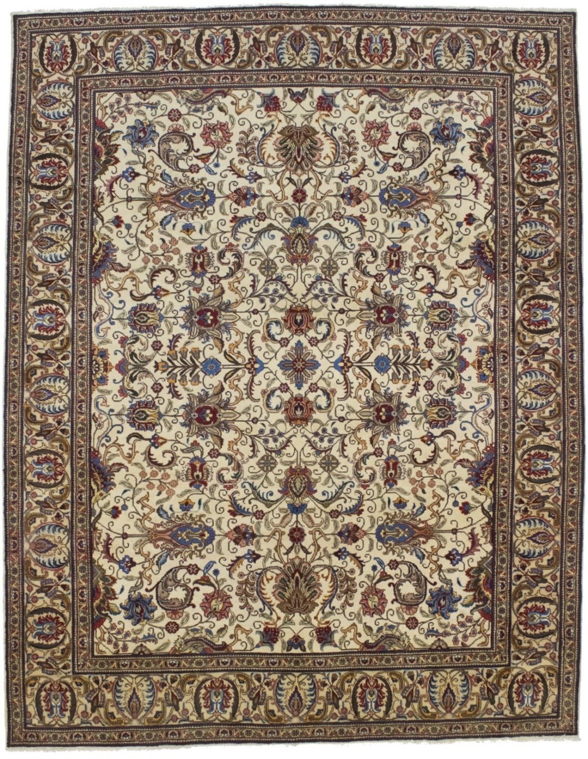 10X13 ft Rare Handmade Wool Oriental Rug Vintage Carpet Floral Style Home Décor gallery