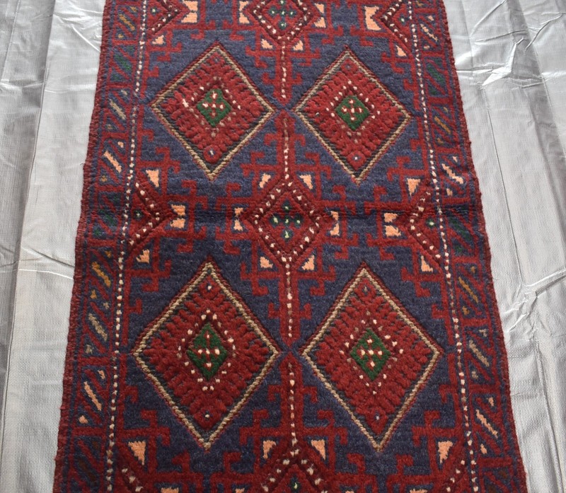 Antique Afghan Mushwani Runner Rug 2x11 Hand Knotted Wool Persian Style Hallway gallery