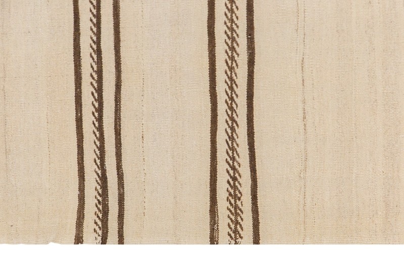 Striped Design Turkish Kilim Runner, Minimalist Modern Kilim Rug, 4'11" x 12'10" gallery