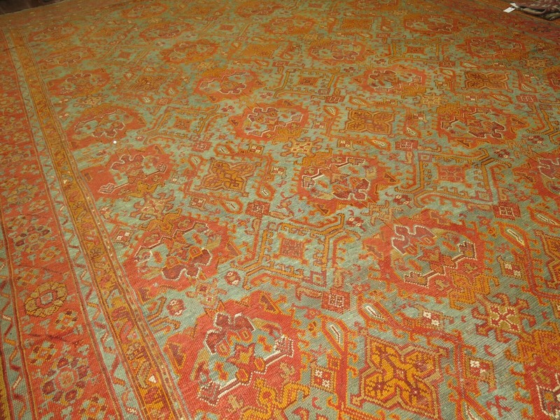 Antique Decorative Turkish Oushak Ushak Rug Palace Size 15'5''x23' gallery