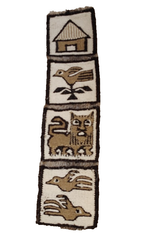 Vintage Woven Wall Tapestry Ethiopian Art Wool Lion of Judah 4 Panel Cat Unique gallery