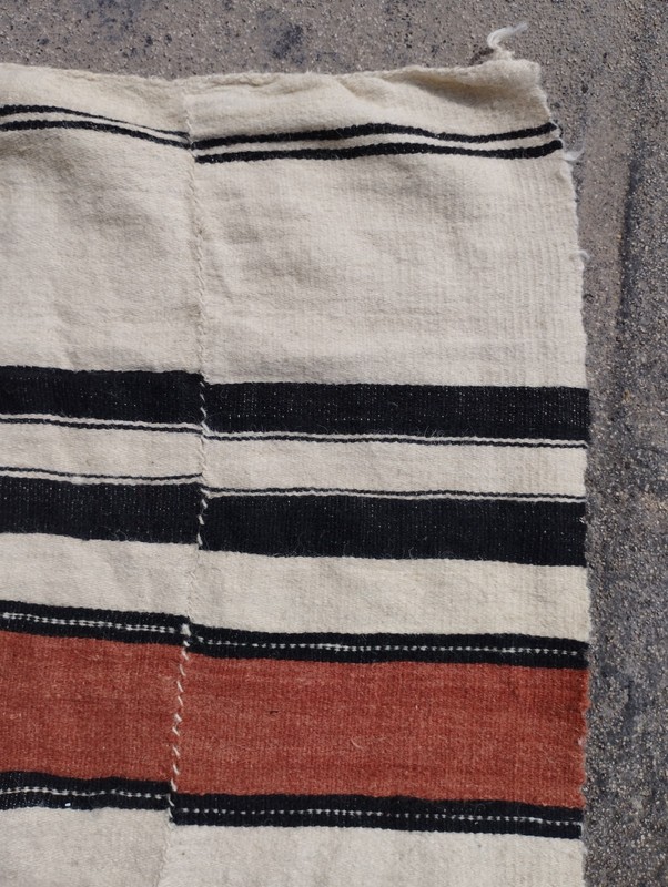 Vintage Handmade African Fulani Striped Wool Kilim Runner Rug 223x64 cm gallery