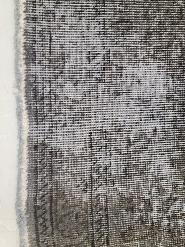 Antique Oriental Hand-Knotted Wool Area Rug Distressed Charcoal 9'7" x 12'9" gallery