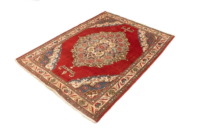 Semi-Antique Handmade Wool Floral Medallion Oriental Rug Decor Carpet 4'9X6'5 ft gallery