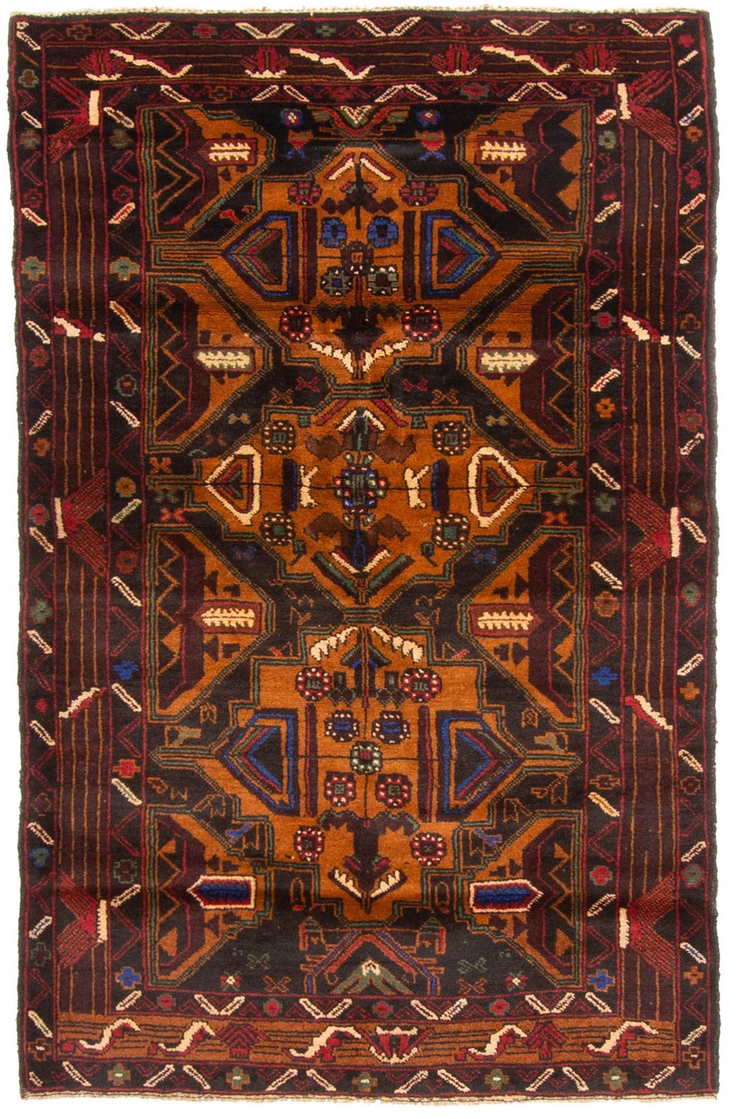 Traditional Vintage Hand-Knotted Area Rug 3'4" x 5'6" Oriental Wool Carpet gallery