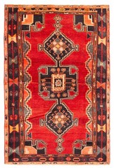 Vintage Hand-Knotted Area Rug 4’4″ x 6’6″ Traditional Wool Carpet