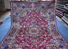 Floral Vintage Caucasian Area Rug 8×11 ft Red Hand Knotted Oriental Wool Carpet