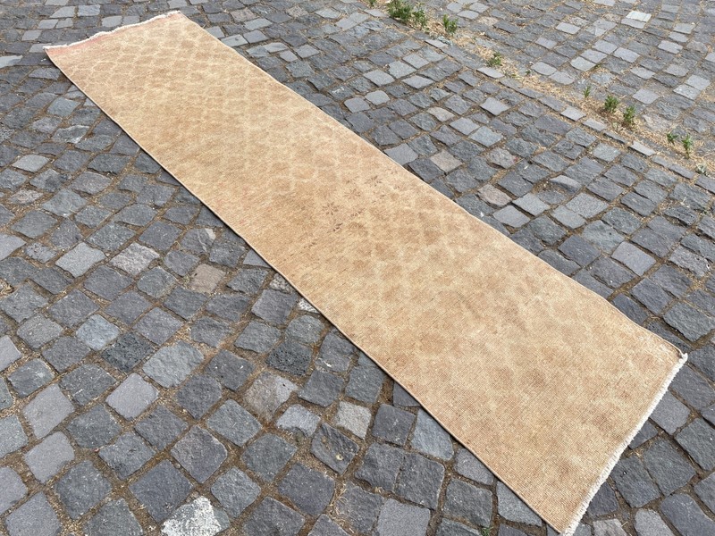 Turkish Vintage Rug Handmade Wool Rug Bohemian Runner Rug Home Rug 2,1 x 8,6 ft gallery