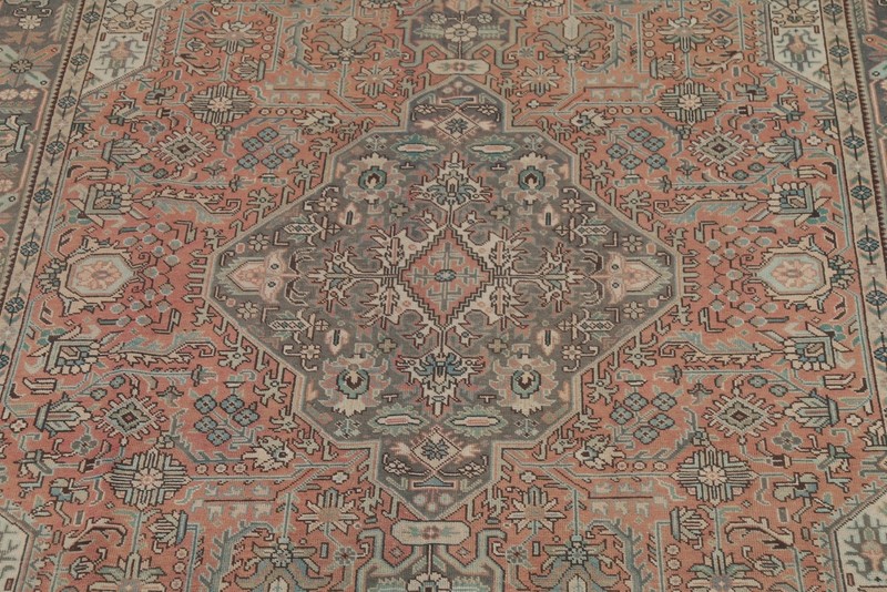 Vintage Wool Geometric Traditional Area Rug 8x11 ft Hand-knotted for Living Room gallery