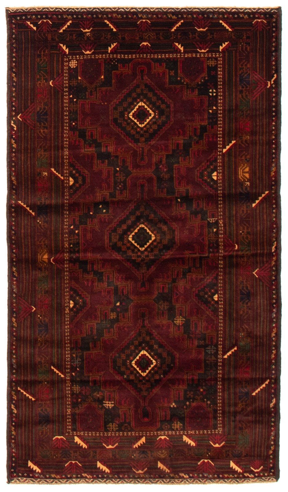 Vintage 3'8" x 6'8" Traditional Hand Knotted Vegetable Dye Wool Area Rug gallery