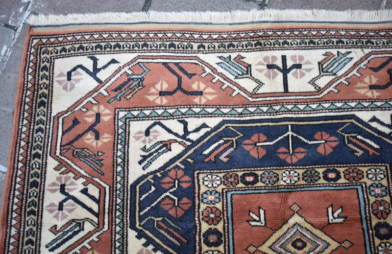 Vintage Turkish Rug 57'' x 81'' Hand-knotted Milas Rug Decorative Milas Wool Rug gallery