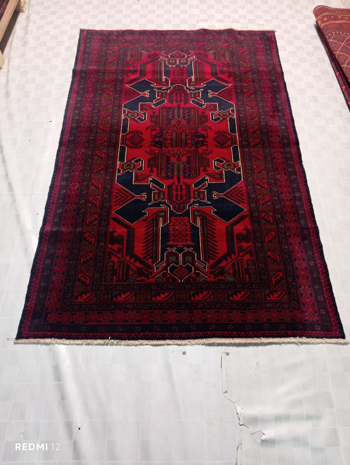 Afghani Handmade Adraskani Wool Rug – Herat, Afghanistan | 2.36 x 1.48 ft | Trad gallery