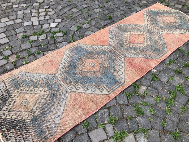 Carpet, Turkish rug, Vintage rug, Handmade rug, Runner, Wool | 2,8 x 8,7 ft gallery
