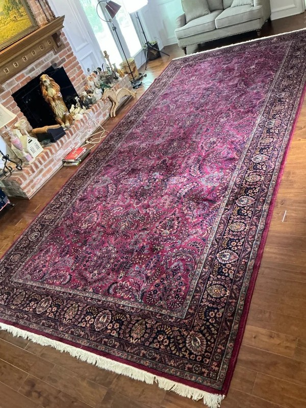 Large Karastan Sarouk Rug 8'8"x18' Palace Size Rug Red Traditional gallery