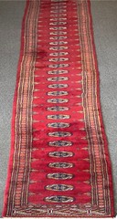 Vintage Wool Runner Geometric Hand Knotted  23′ x 31″