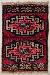 Antique Rug Pillow, Hand Woven Small Carpet, Wool Rug, Home Decor, Anatolian