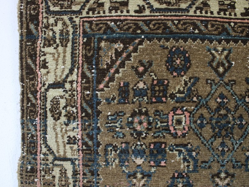 2x10 Red Beige Runner Rug, Handmade Turkish Rug, Vintage Medallion, 2.6x9.7 Ft gallery