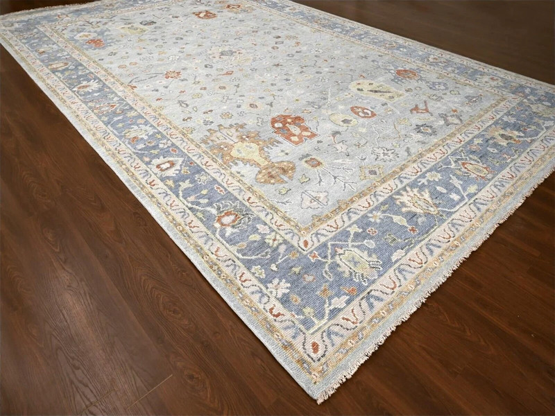 12'x17'8" Louis Blue, Oushak Design, Soft and Vibrant Pile, Natural Dye Oushak gallery