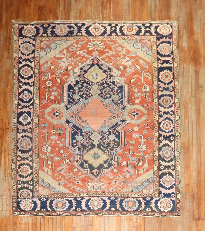 Antique Dated & Signed Heriz Rug 8'3''x11' gallery