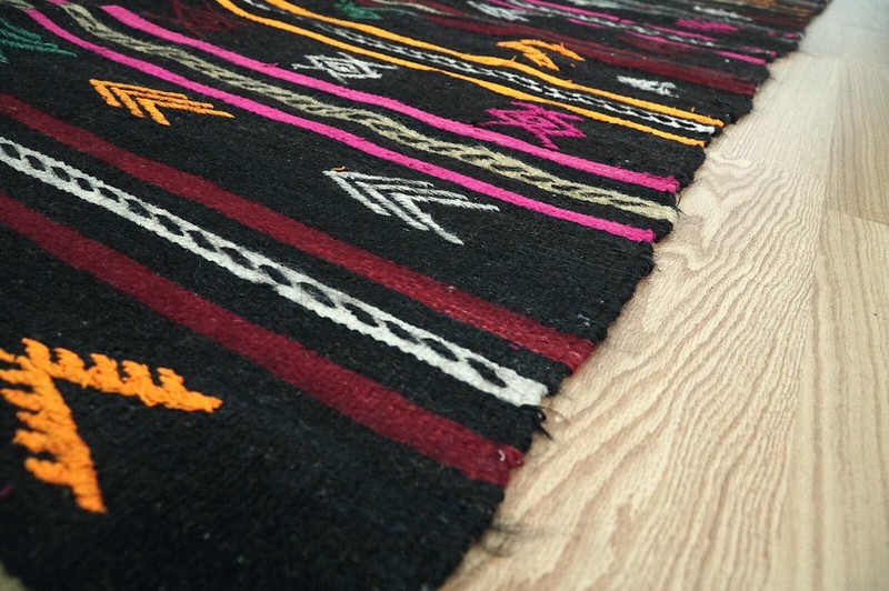 Wool Handmade Kilim Runner, Boho Colorful Turkish Runner, 4.07x10.66 ft. H-2766 gallery