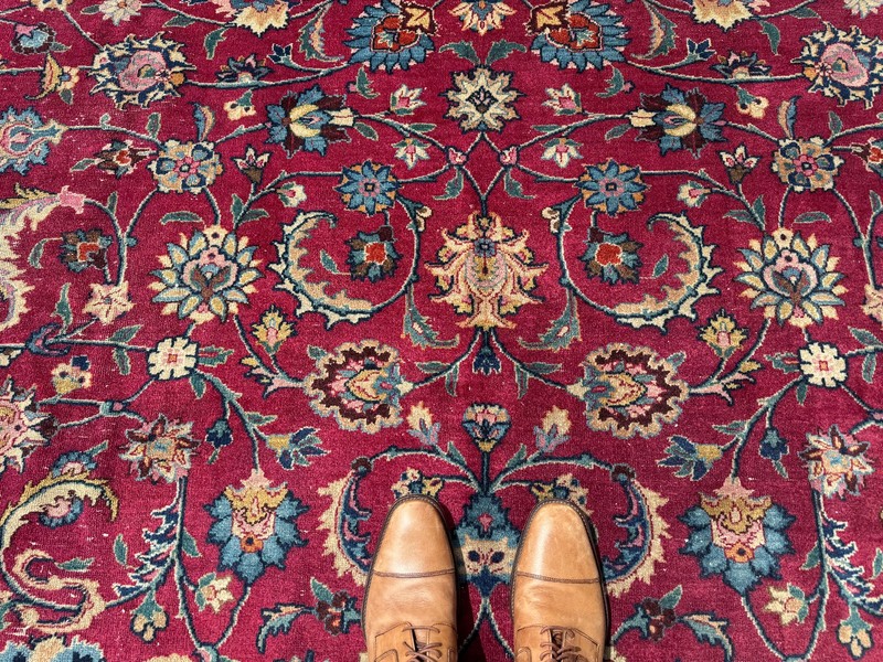 9x12 COLORFUL ANTIQUE RUG SIGNED VINTAGE ORIENTAL handmade hand-woven fine old gallery