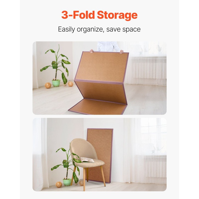Foldable Handwoven Natural Rattan Tatami Mat, Non - Slip, Breathable Sleeping gallery