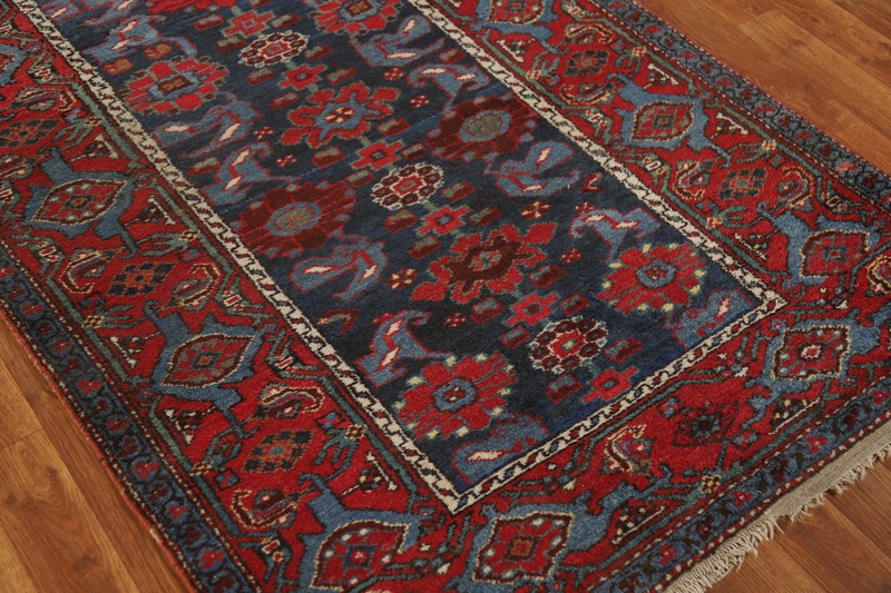 Antique Vegetable Dye Heriiz Bakhshayesh Hand-knotted Hallway Runner Rug 3x16 gallery