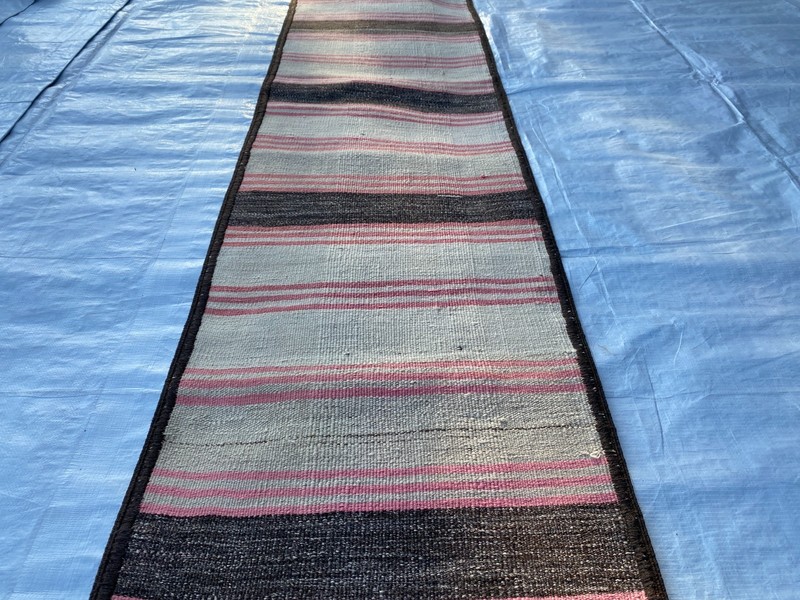 2x11 ft Afghan Handwoven Turkmen Runner Tribal Antique Hallway Wool Area Kilim gallery