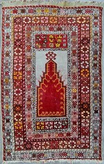 1800s One of a kind Prayer Rug, Unique antique rug, Islam rug, Wall decor rug