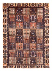 Vintage Hand-Knotted Area Rug 6’3″ x 9’0″ Traditional Oriental Wool Carpet