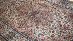 Karastan Rug 4’3″ x 6′ Ta’ briz Medallion #900-909 Samovar Teawash Wool Rug