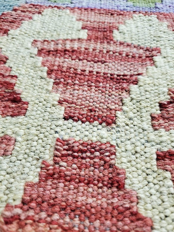 Vintage Kilim Traditional Hand Made Oriental Wool Kilim 3x16ft 81cmx498 gallery