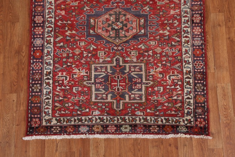 Vegetable Dye Heriz Bakhshayesh Tribal Handmade Runner Semi-Antique Rug 4x13 gallery