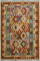 Vintage Hand Woven Area Rug 6’7″ x 10’0″ Traditional Wool Oriental Carpet