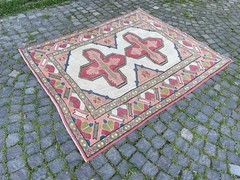 Home Decor Rug, Turkish Vintage Rug, Boho Decor Rug, 5,4 x 6,6 ft