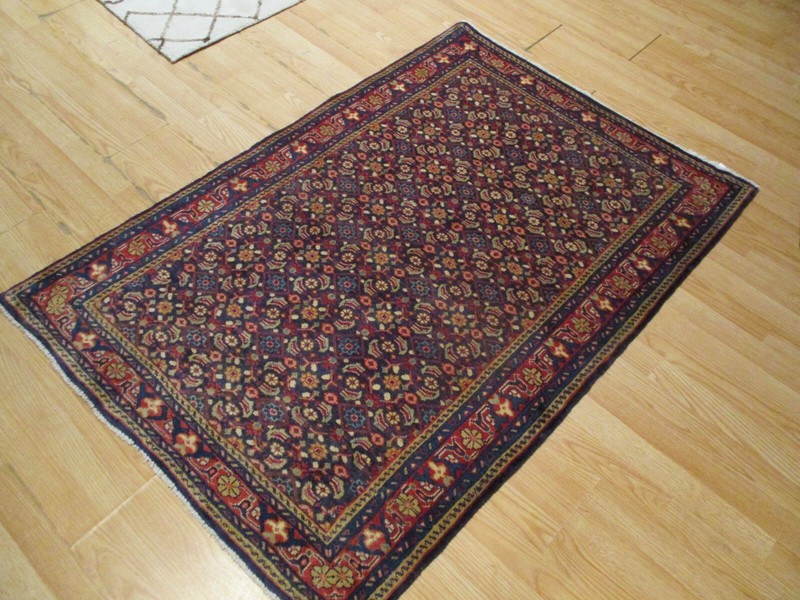 ESTATE 3x5 CIRCA 1960 TRIBAL MAHI VEGETABLE-DYE HANDMADE-KNOTTED WOOL RUG 583383 gallery