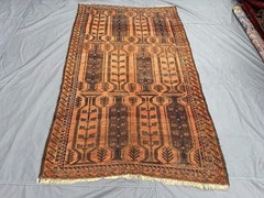 4’2×6’9 ft Turkoman All-Over Tree of Life Arch Handknotted Wool Vintage Rug