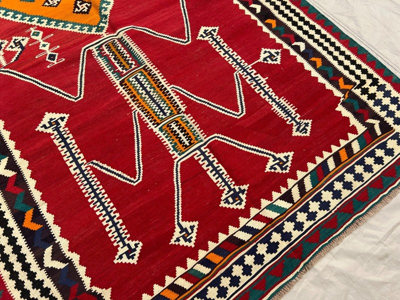 5x10COLLECTORS' ITEM Vintage Beautiful Natural Vegetable Dye Fine Woven Kazak Ru gallery