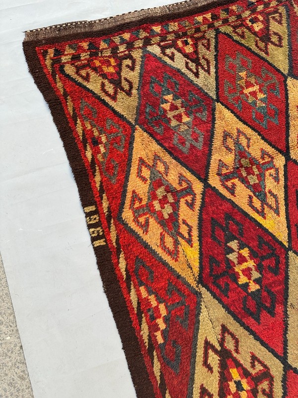 COLLECTORS' ITEM Antique Kazak Caucasian Uzbekistan Natural Dye Shirvan Runner gallery