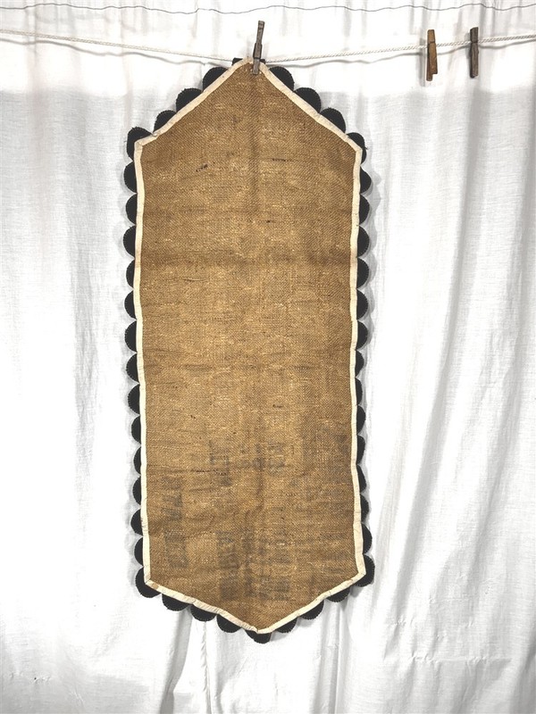 antique rug wool penny rug 19.5 x 46 mat beige brown hand made original gallery