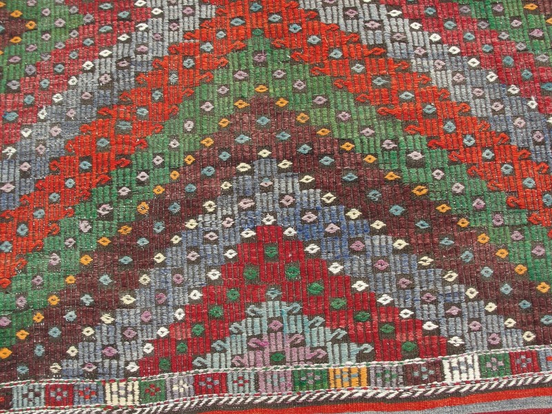 Vintage Handmade Carpet 67" x 100" Wool Kilim Area Rugs for living room gallery
