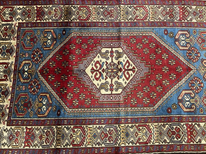 Antique 1900-1939s Exclusive Turkish Wool Pile Carpet 3'4"×5'6" gallery