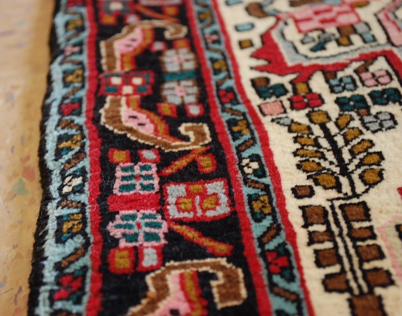 NATURAL WOOL Old Oriental Rugs,Hand Woven,knotted size Approximately 2'5" x 3'4" gallery