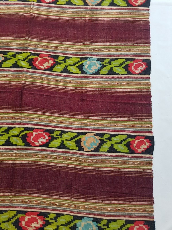 Vintage Handmade Traditional Romanian Floral Kilim Floor Rug Carpet 188x145 cm gallery