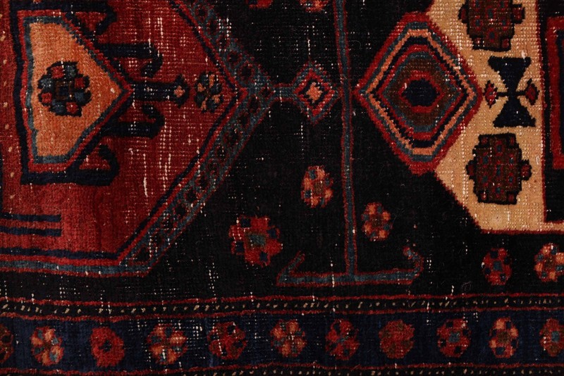 Vintage Hand-Knotted Area Rug 4'1" x 8'2" Traditional Oriental Wool Carpet gallery